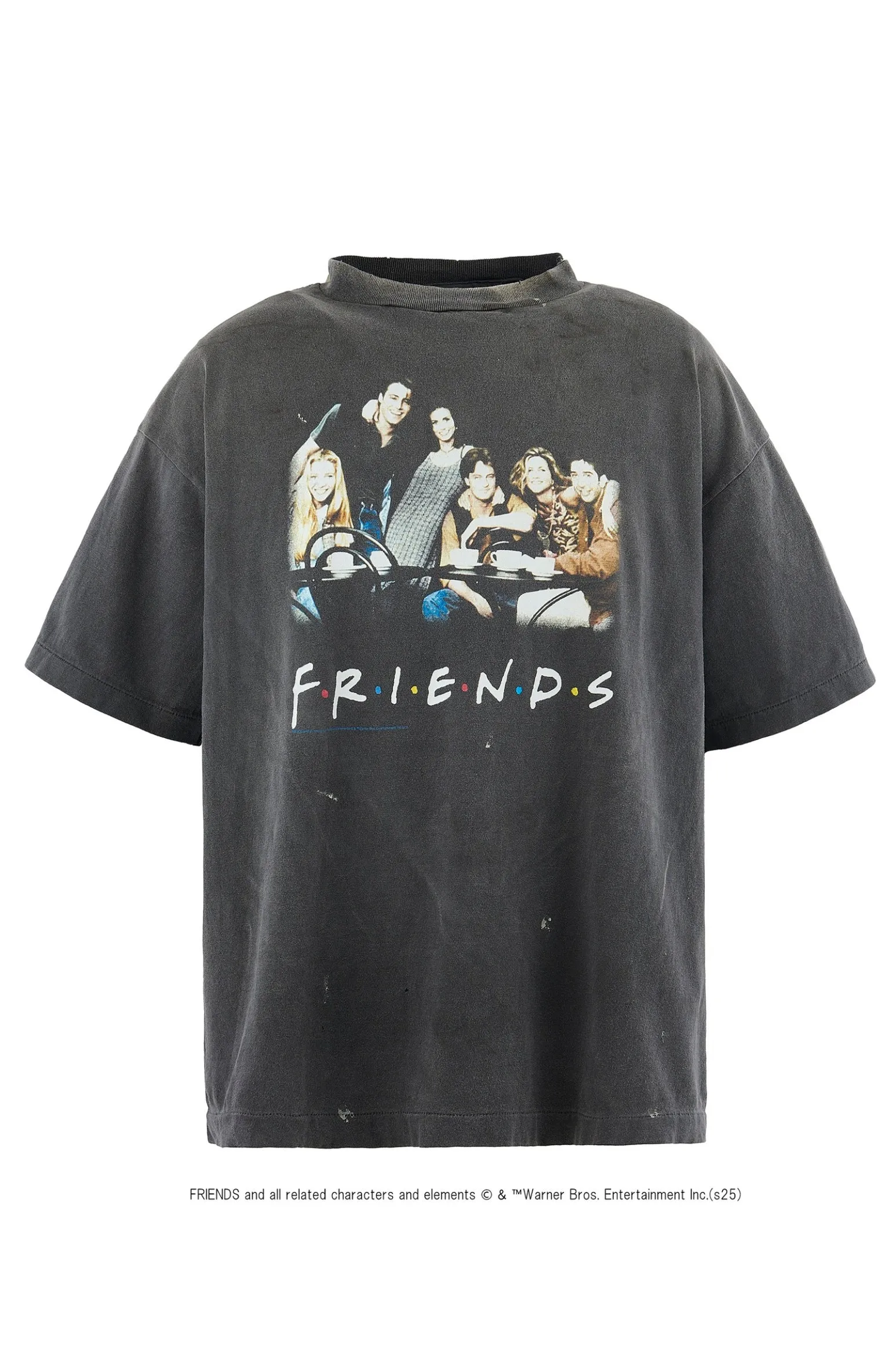 SAINT Mxxxxxx × FRIENDS FRD_SS TEE/FRIENDS/BLK Friends co-branded TEE. Black stills TEE. Washed black S-XL. The ceiling of American dramas. A must-have for sentiment. Asut ready-to-wear wash water and distressed treatment. Domestic top printing factory. God restored. Correct accessories. Friends co-branded wash.